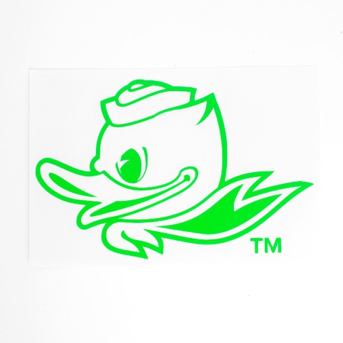 Fighting Duck, Potter Decals, Decal - Transfer Decals, Home & Auto, 4", Monochrome, Vinyl, 141468, Neon Green